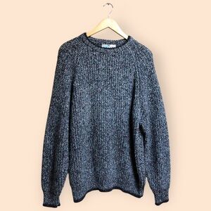 Vintage 70s/80s Compagnie Generale AEROPOSTALE Wool Knit Chunky Sweater Size XL